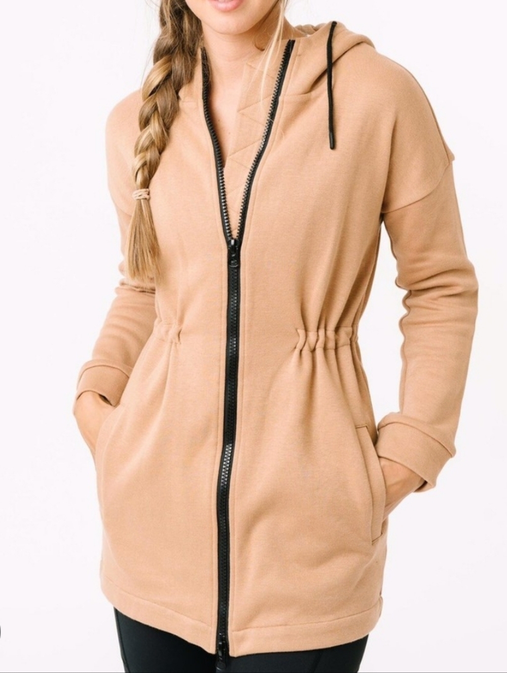Zyai Hooded Zip-Front Sweatshirt Jacket